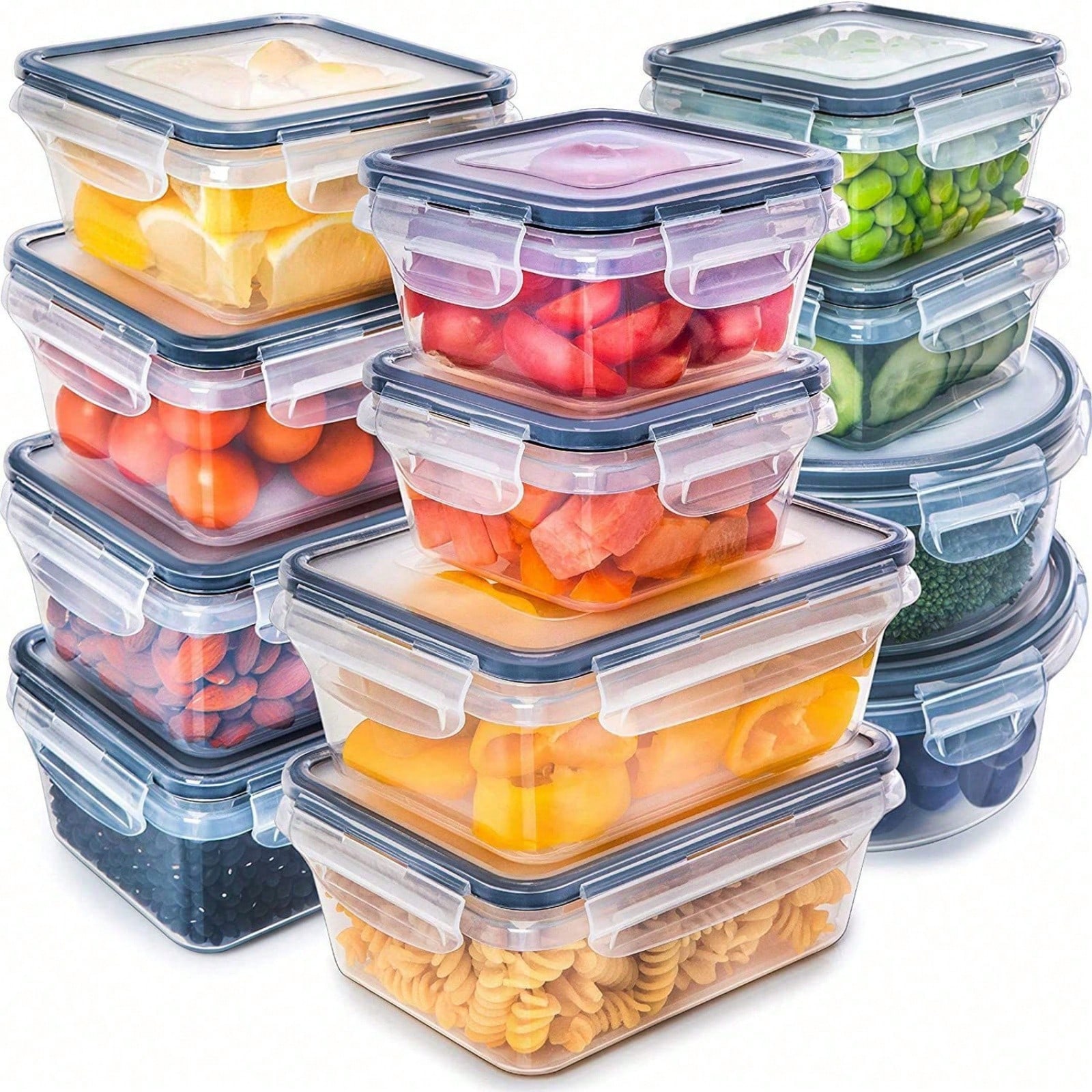 Food Storage Freezer - 12 пластиковых герметичных контейнеров для хранения