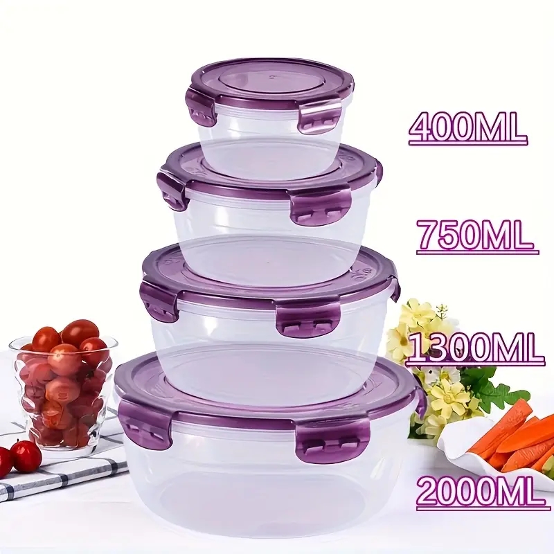 Food Storage Warehouse - 4 пластиковых контейнера для хранения продуктов,
