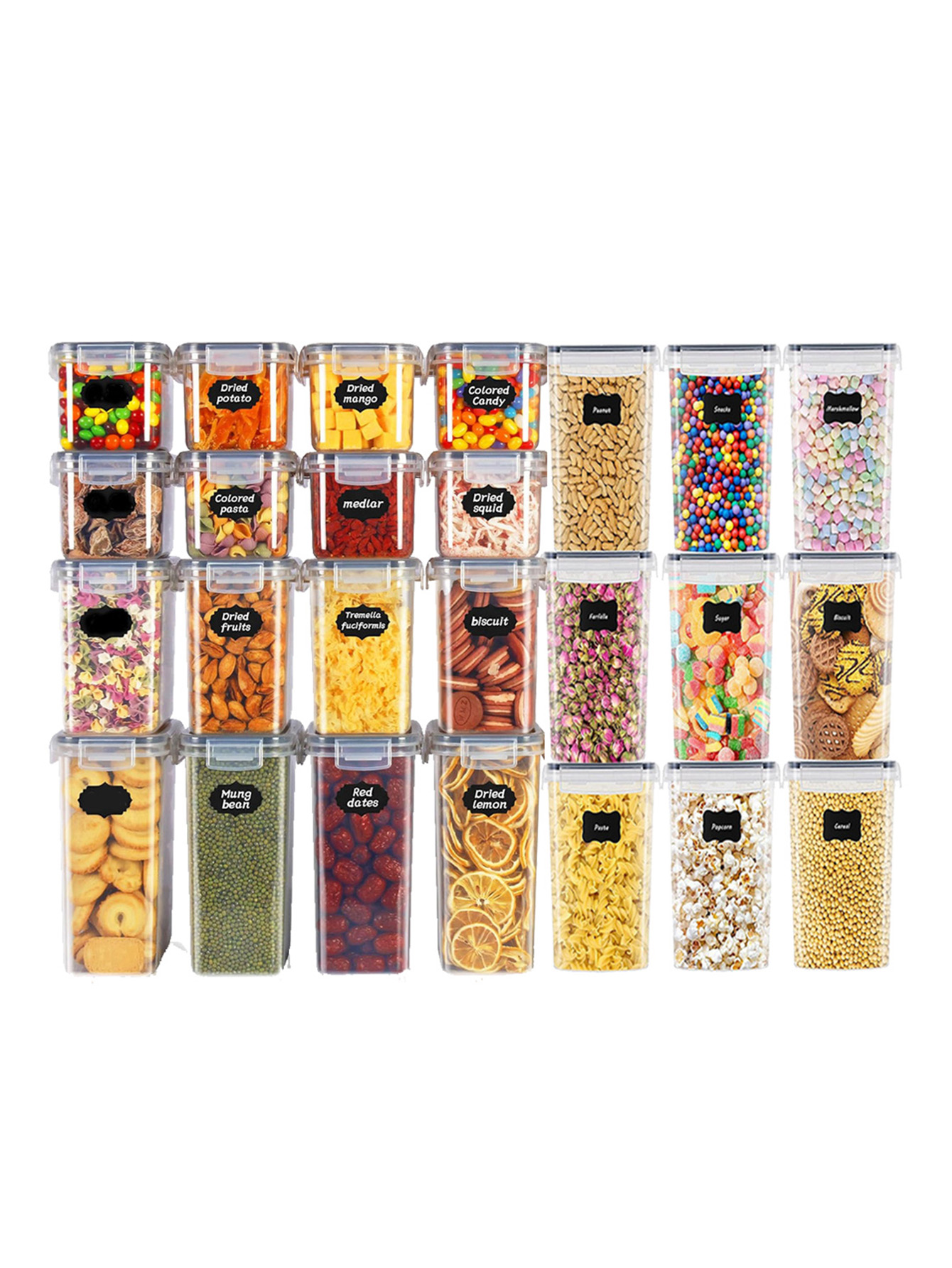 Food Storage Warehouse - Набор из 48 герметичных контейнеров для