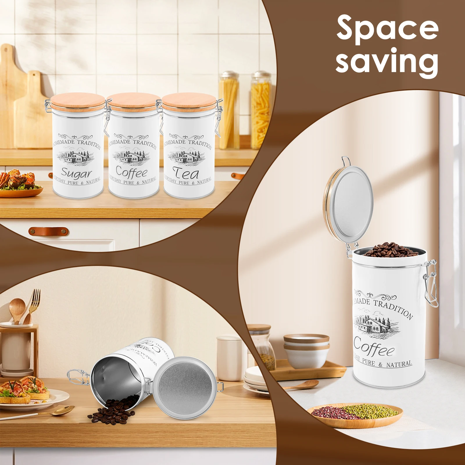 3 шт./компл., канистры для чая – обзор и цена Food Storage Jar Set