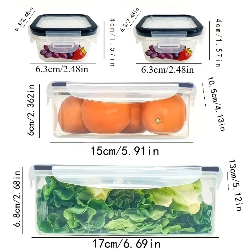 Набор из 8 предметов: 4 контей – обзор и цена Food Storage Square Containers